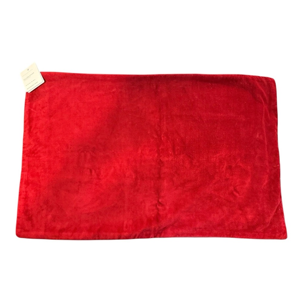 Pottery Barn Kirk Patchwork Plaid Lumbar Pillow Cover 16x26 Velvet Back NWT Xmas - Picture 3 of 5